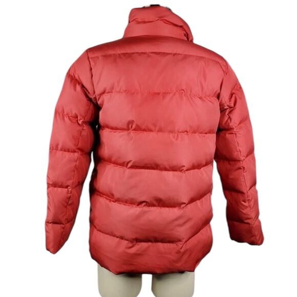J. Jill Chloe cozy down puffer coat with funnel neck coral jacket size XS - Picture 3 of 12